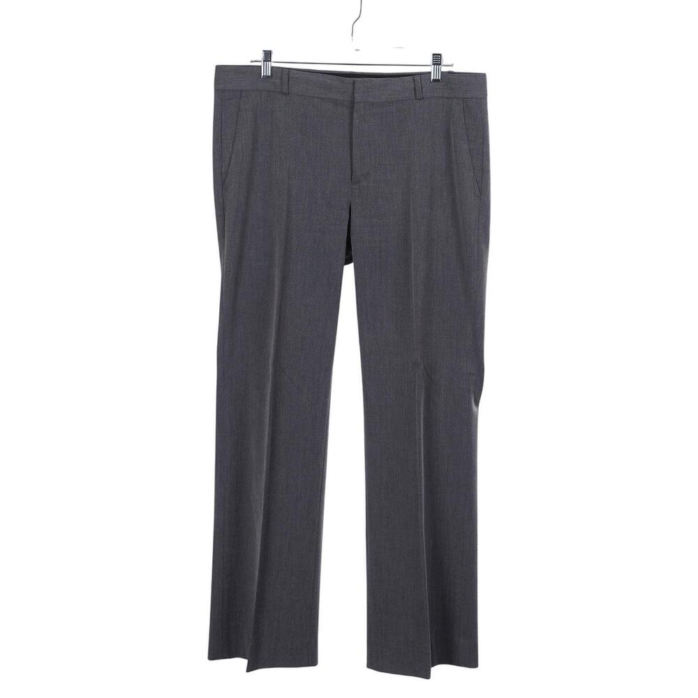 Banana Republic Logan Pants 12L Gray Straight Leg Pockets Trousers Office